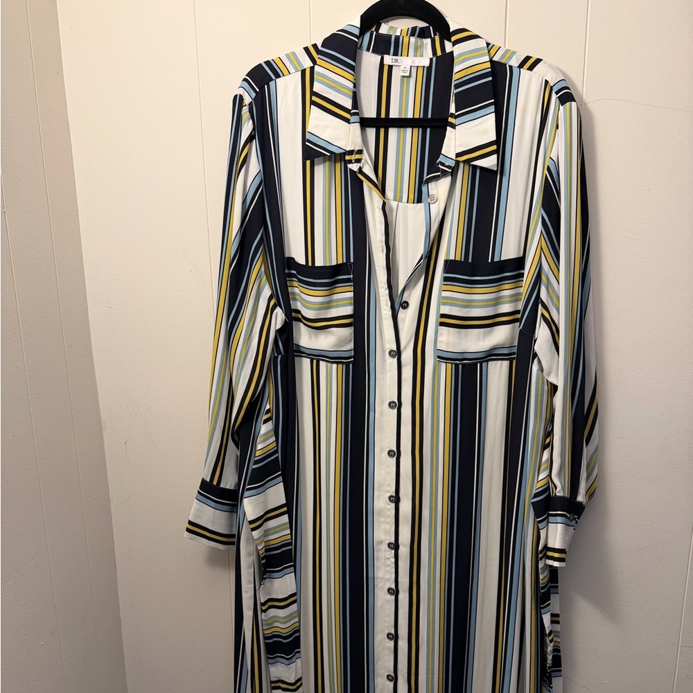 DR2 Multicolor Striped Long Sleeve Dress